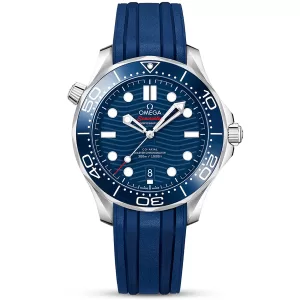 Get Omega Semaster Diver 300 42MM Blue Rubber Strap