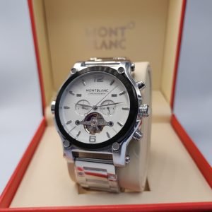 Montblanc Chronograph Silver White Dial | Master Copy Watches