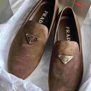 PRADA Suede Helga Loafers