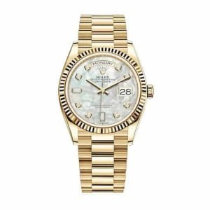Rolex Day Date 128238 Yellow Gold Mother Of Pearl Dial Replica