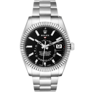 Rolex Sky Dweller Black 42mm Dial Steel Mens Watch