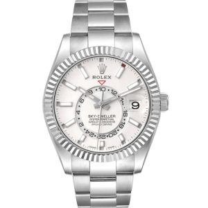 Rolex Sky Dweller White 42mm Dial Steel Mens Watch