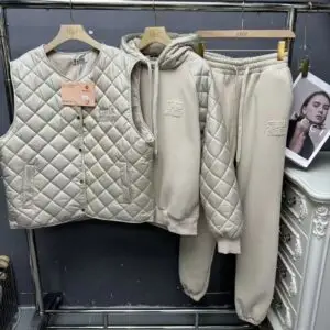 CELINE Quilted Unisex Hoodie
