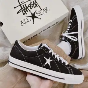CONVERSE CHUCK BLACK Suede Leather Low Sneakers