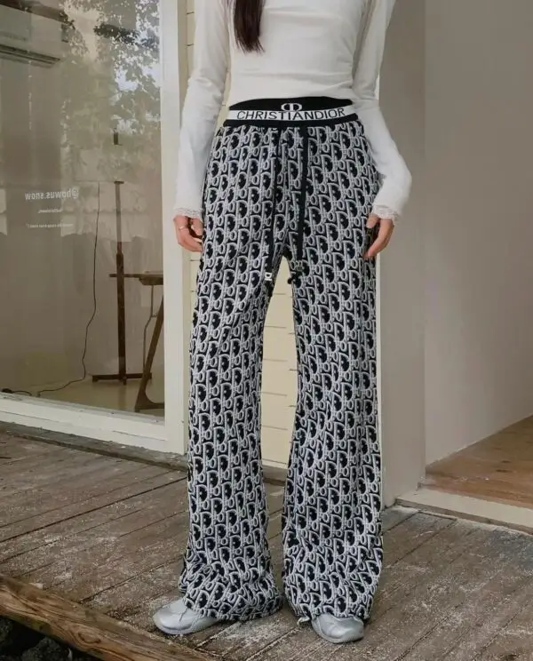 DIOR Men & Women Floral Printed Trouser