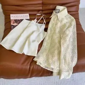 GUCCI Elegant Lace Embroidered Shirt for Women