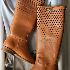 HERMES Loeffler leather boots