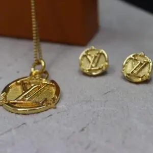 Louis Vuitton Gold Logo Necklace