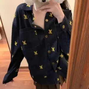 LOUSE VUITTON Women’s Classic Black Cotton Shirt