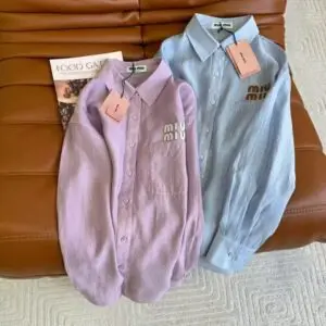 MIU MIU Blue Shirt for Men