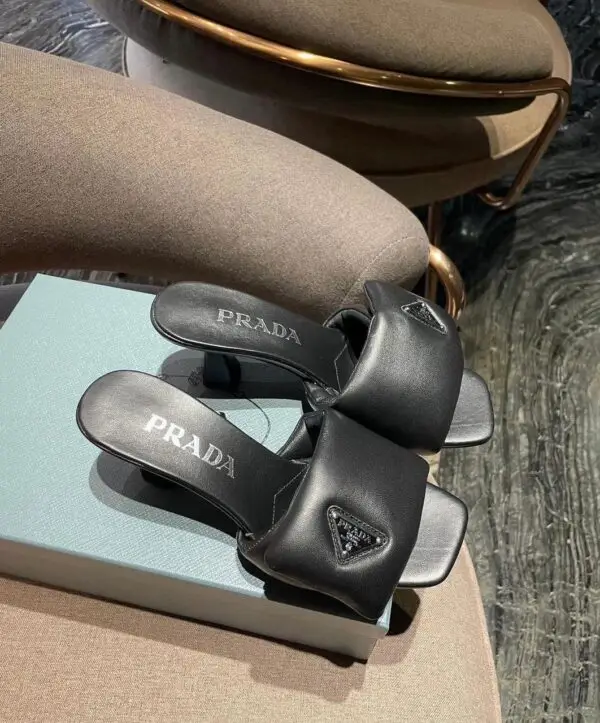 PRADA Soft Padded Nappa Leather Sandals