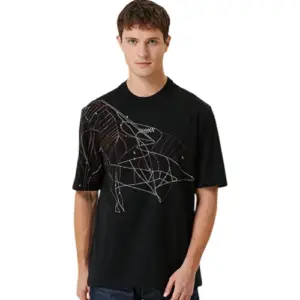 Zegna Black Figure Printed Logo T-shirt