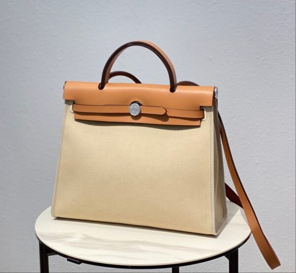 Hermes Herbag Cloth Handbag