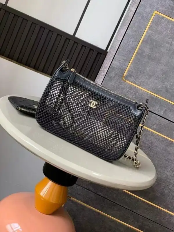 CHANEL Bias Stitch Chain Shoulder Bag