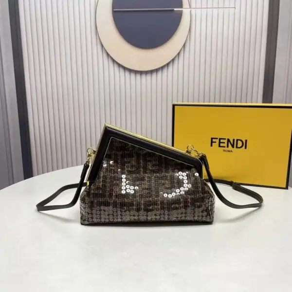 FENDI Denim Tassel Tote Bag