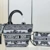 Design HAT BASKET BAG White and Black Butterfly Bandana Embroidery - Dubai Fashion LUX