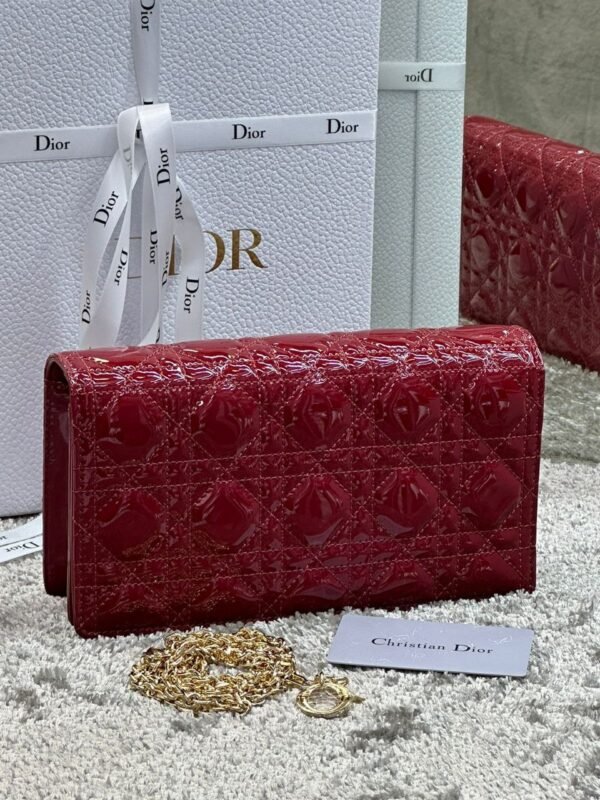 DIOR LADY POUCH Patent Leather Bag