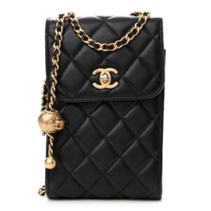 Chanel Quirted Pearl Crush Phone Holder