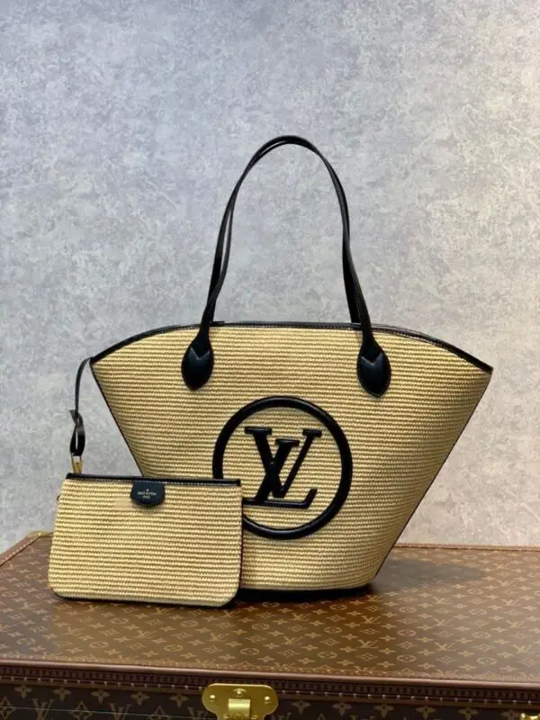 LOUIS VUITTON Raffia Saint Jacques Tote Bag