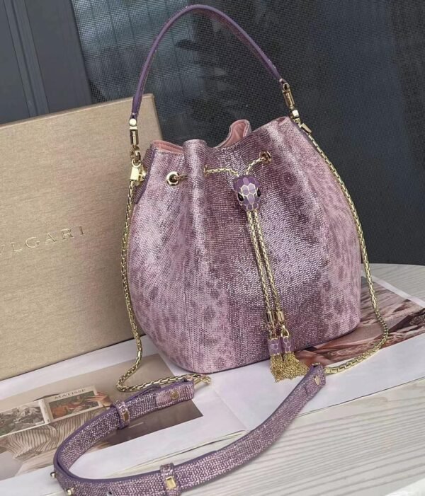 Design Serpenti Forever Bucket Bag 18cm in Karung Skin - Dubai Fashion LUX