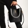 SAINT LAURENT Leather Le 37 Bucket Bag