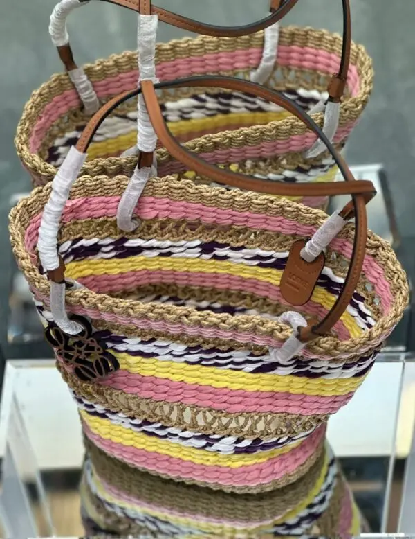 LOEWE Basket Tote in Multicolor Elephant Grass
