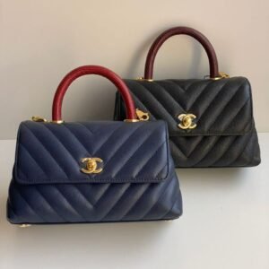 Chanel Chevron Coco Handle Flap Bag