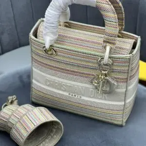 Christian Dior Canvas Top Handle Bag