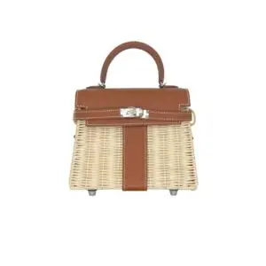 Mini Picnic Kelly 20 Swift Palladium Hardware - Dubai Fashion LUX