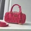 MIU MIU Accardi Women's Red Leather Zip Bag