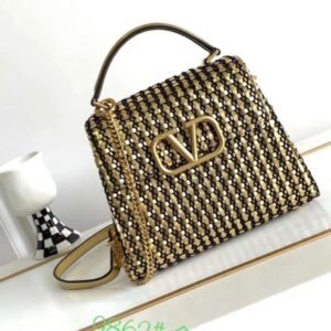 Valentino V Sling Mini Woven Handbag