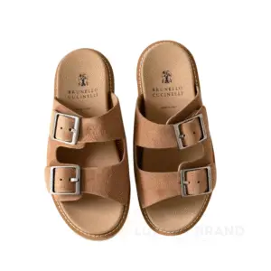 Brunello Cucinelli Men's Brown Leather Sandals