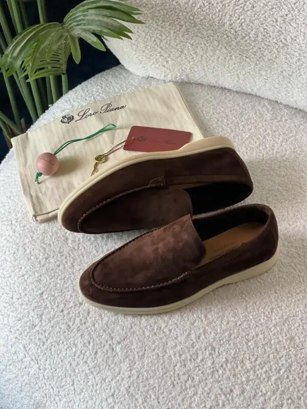 LORO PIANA Dorado Humano Suede Leather Shoes