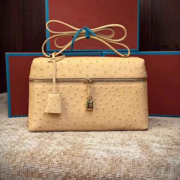 LORO PIANA Super Master Ostrich Leather Bag
