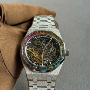 Audemars Piguet Royal Oak Frosted Double Balance Wheel OpenWorked Rainbow - copywatchesdubai.com
