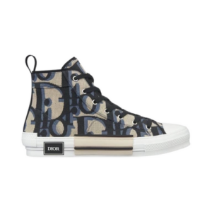 B23 High-top Sneaker Beige and Black Maxi Dior Oblique Jacquard