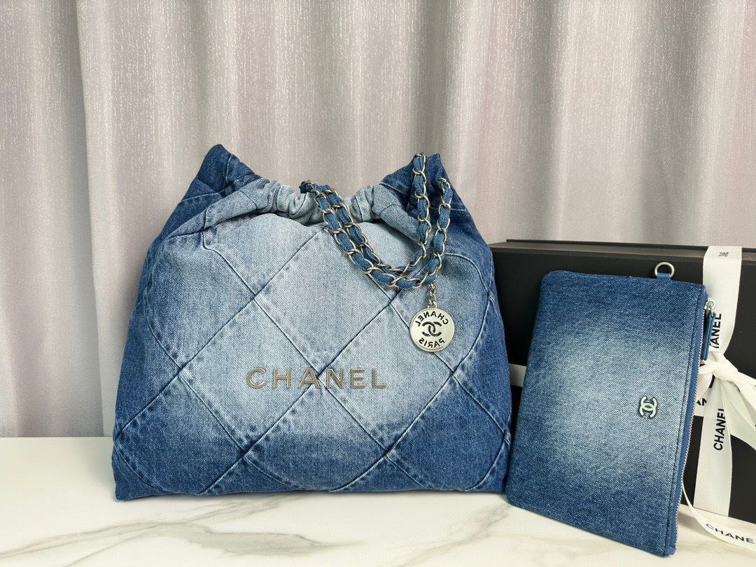 Chanel 22 Denim Handbag – Super Master Quality | Luxury Quilted Designer Tote