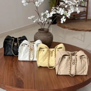 Chanel 25 Small Handbag – Metallic Grained Calfskin | Luxury Crossbody Bag