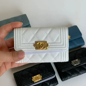 Chanel Boy Flap Card Holder