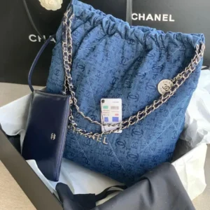 CHANEL Denim Shoulder Handbag