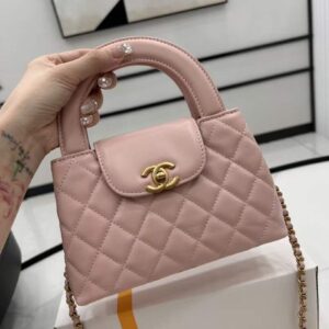 Design 23K Mini / Small Kelly Bag in Light Pink Calfskin and AGHW - Dubai Fashion LUX