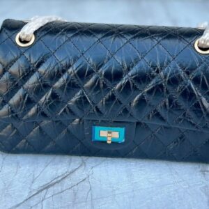 Design Aged Calfskin Quilted 2.55 Reissue 226 Flap Navy - Dubai Fashion LUX