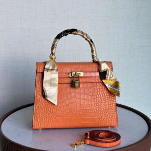 Design Alligator Embossed Leather Grace Satchel - Dubai Fashion LUX