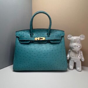Design BIRKIN 25 VERT VERONE OSTRICH GHW - Dubai Fashion LUX