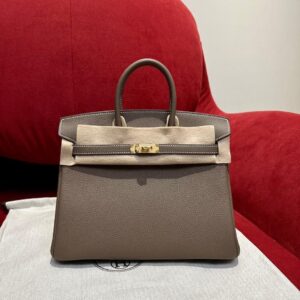 Design Birkin Handbag Grey Epsom with Gold Hardware 30 Neutral - Dubai Fashion LUX