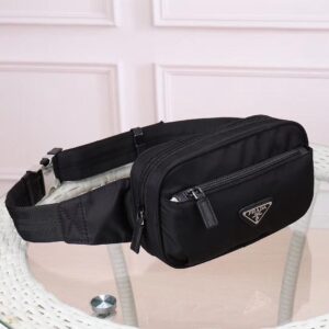 Design body bag Waist bag Nylon unisex black - Dubai Fashion LUX