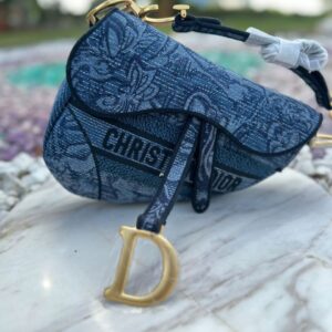 Design Denim Blue Albero della Vita Embroidery - Dubai Fashion LUX