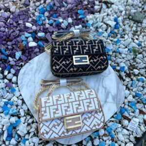 Design Fabric Jacquard 1974 Mini Baguette Tobacco Moro - Dubai Fashion LUX