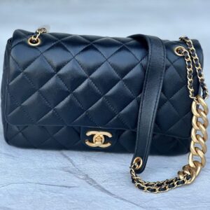 Design Lambskin Quilted Large CC Funky Town Flap Black - Dubai Fashion LUX