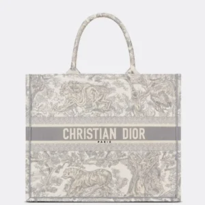 Design LARGE BOOK TOTE Ecru and Gray - Dubai Fashion LUX